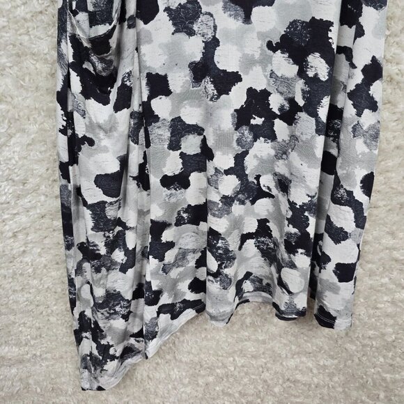 Liv by Habitat‎ Tank Dress Small Cowl Neck Artsy Stretch Asymmetrical Hem Gray - Picture 3 of 13